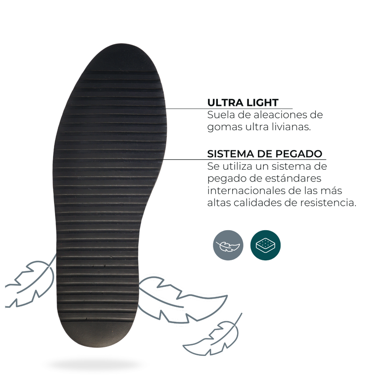 Zapato Cuero Hombre Cau Vang Light - Tabaco-4
