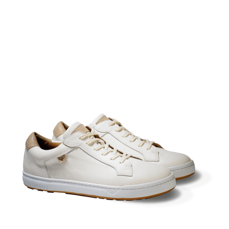 Zapatilla Cuero Hombre Vecchio - Blanco-0