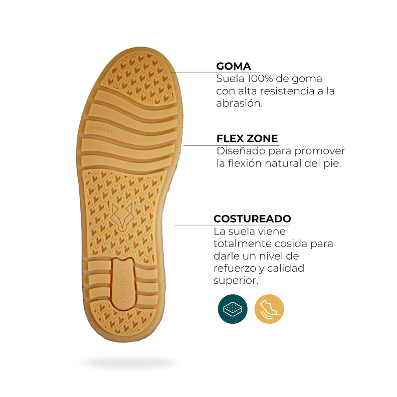 Zapatilla Cuero Hombre Vecchio - Blanco-4