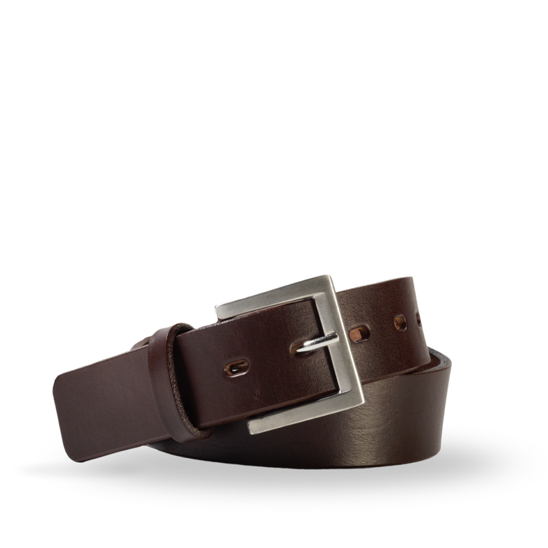 Cinturon Suela Cuero Hombre Liso Casual - Cafe-0