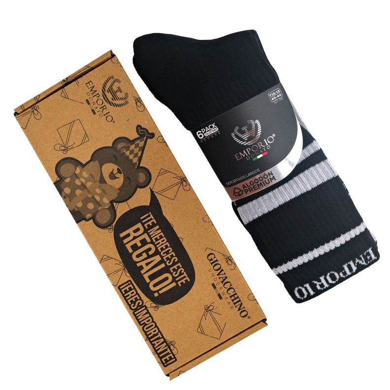 Pack de 6 Calcetines Largos Deportivos Hombre-6