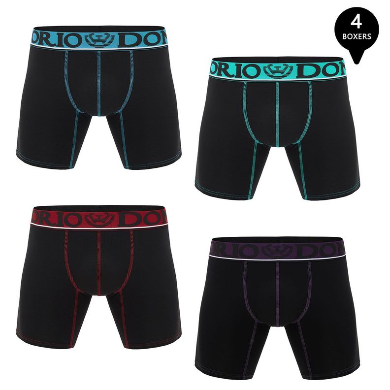 Pack 4 Boxer - Medio Algodón - Hombre.-0