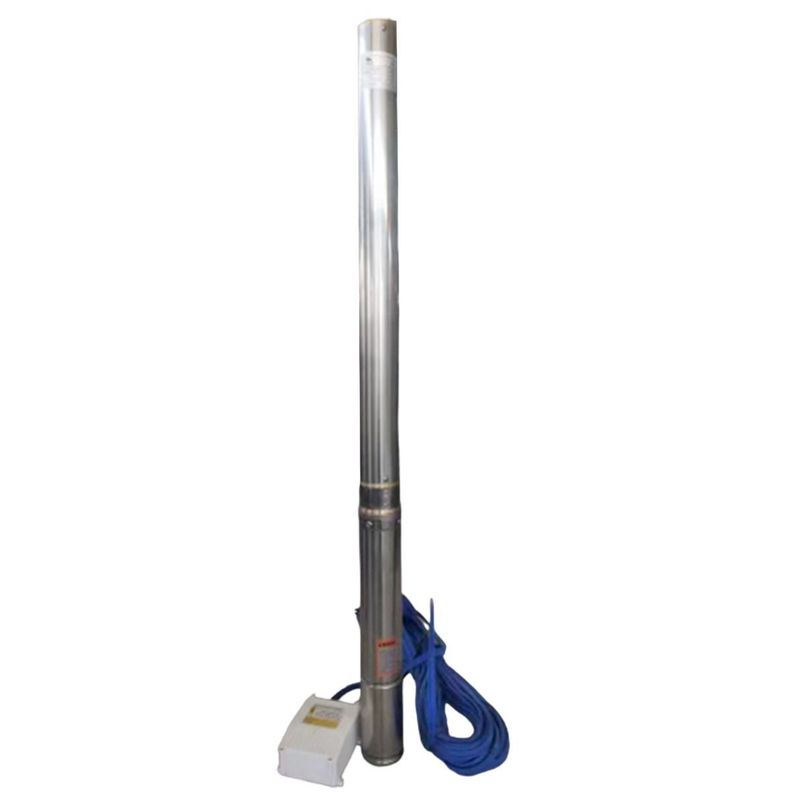 Bomba Sumergible Agua Pozo Profundo 4" 2HP 197m + 30m Cable-0