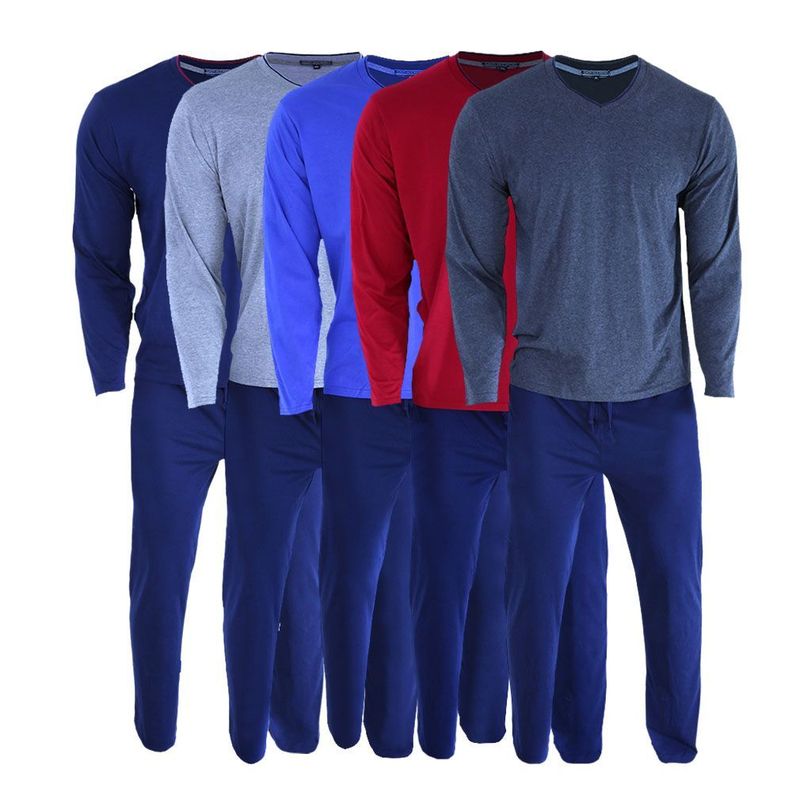 Pijama Manga Larga Algodón Hombre Pack 1-1