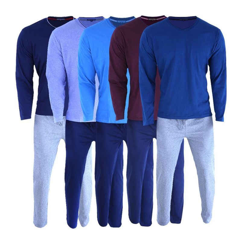 Pijama Manga Larga Algodón Hombre Pack 1-0