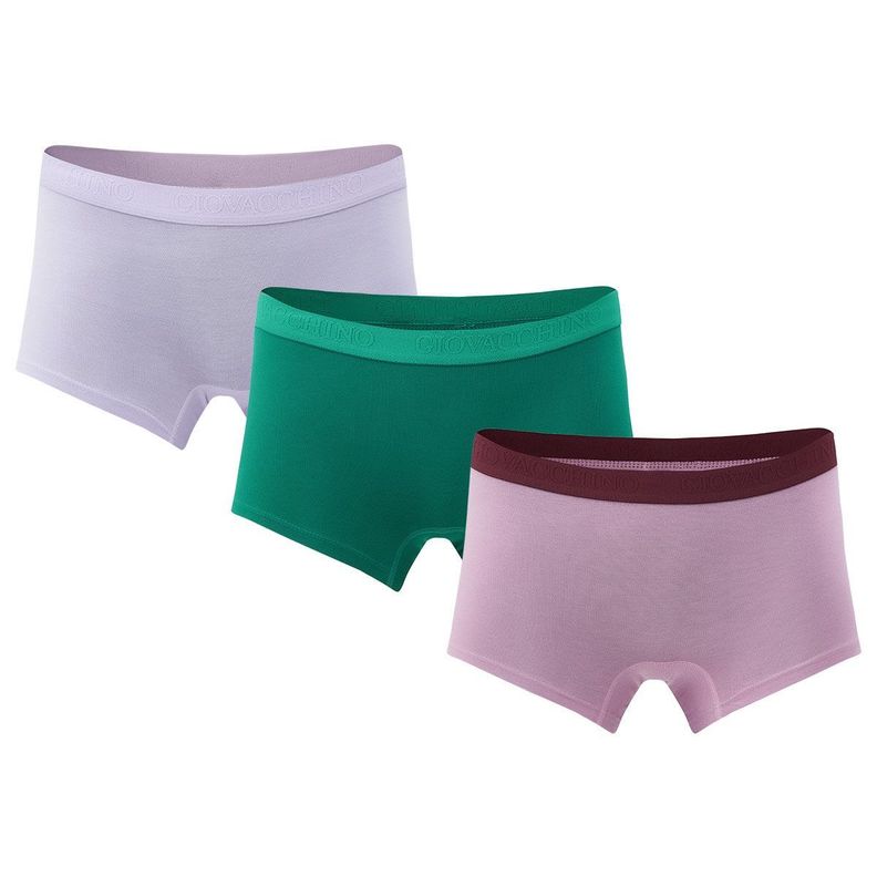 Pack de 3 Calzones Boxer Pantaleta bambú Mujer-0