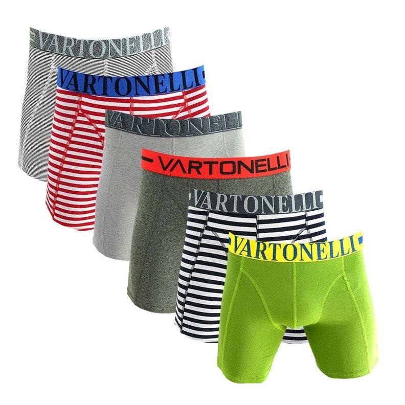 Boxer Largo Algodón Hombre Pack 6-0