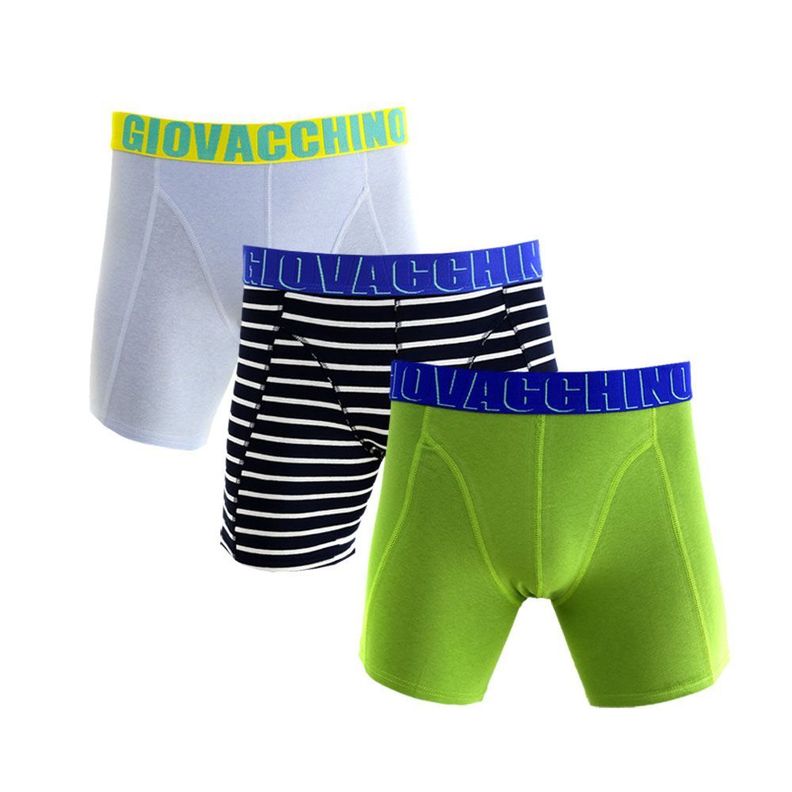 Boxer Largo Algodón Hombre Pack 3-0