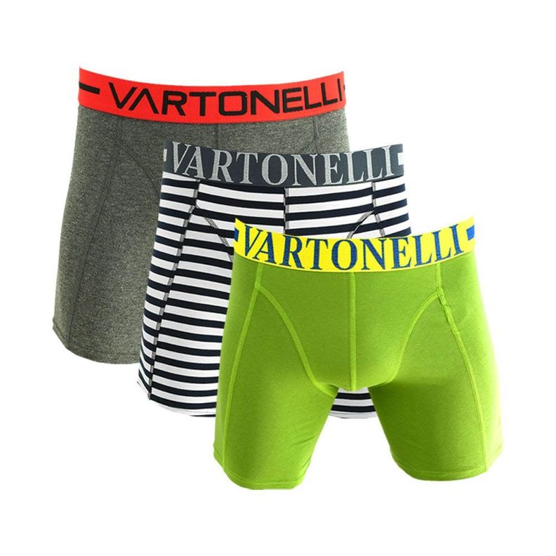Boxer Largo Algodón Hombre Pack 3-0