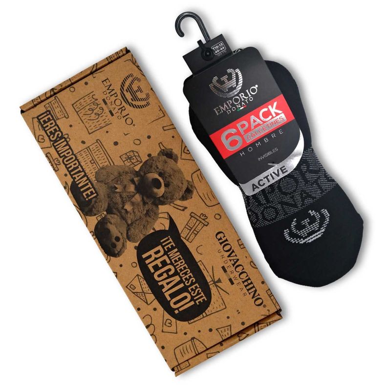 Pack de 6 Calcetines Invisibles Deportivos Hombre Premium-6