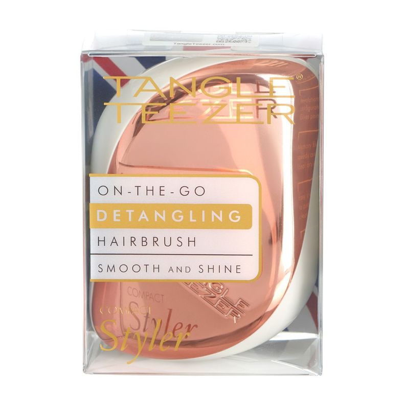 Cepillo de Pelo Tangle Teezer Compact Styler Rose Gold Ivory-1