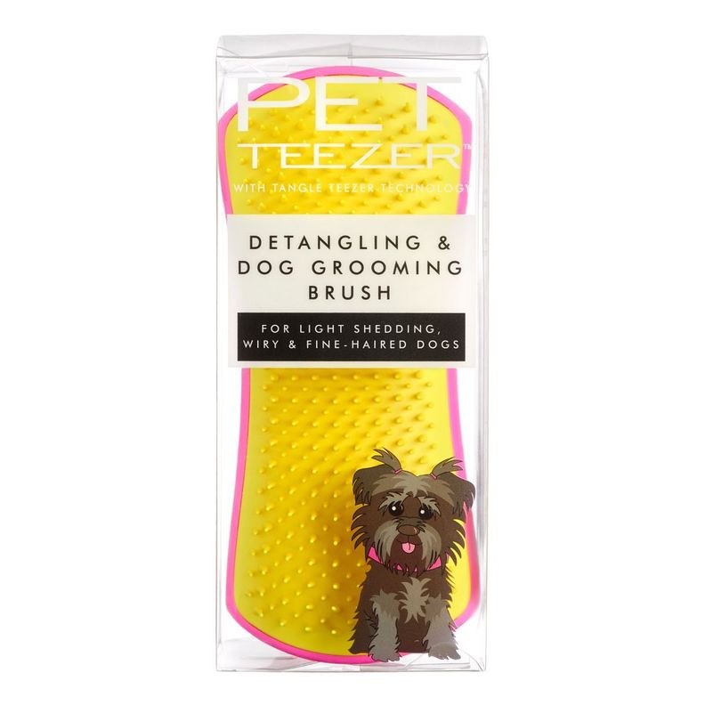 Cepillo Desenredante Perro Pet Teezer Big Pink Yellow-0