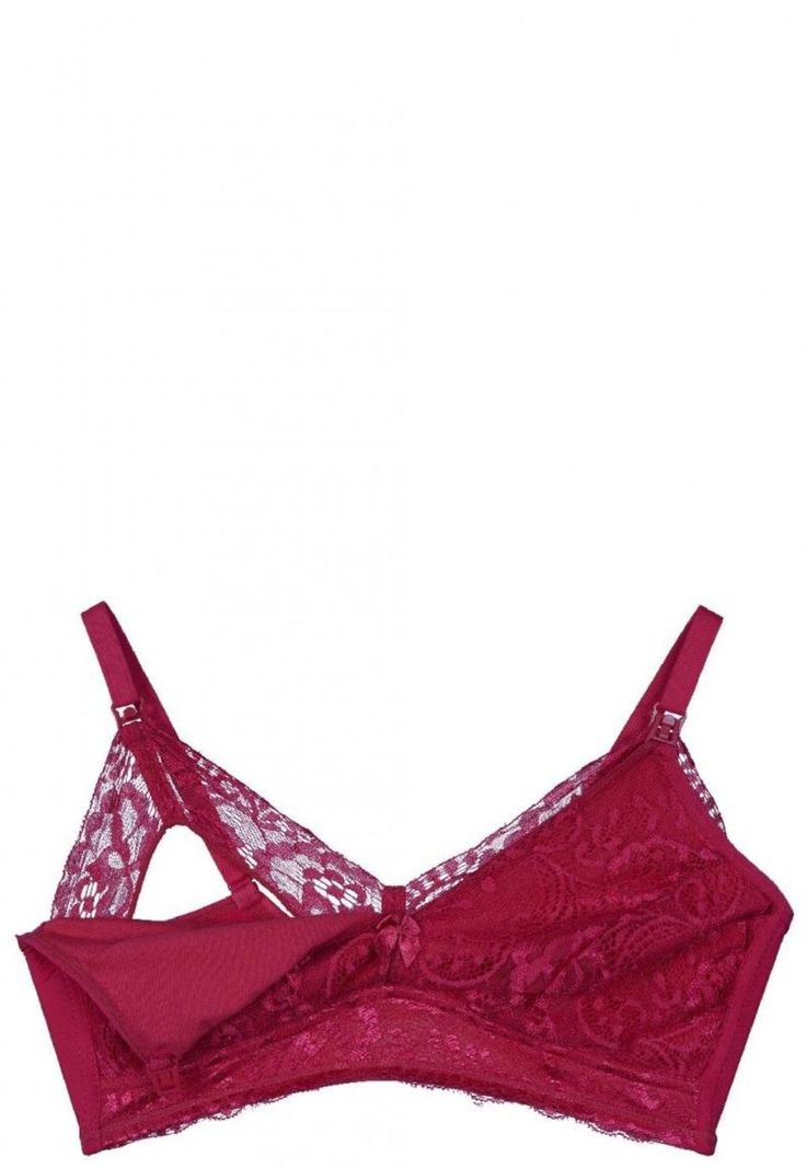 Sosten Lactancia Full Encaje Rojo 2Rios