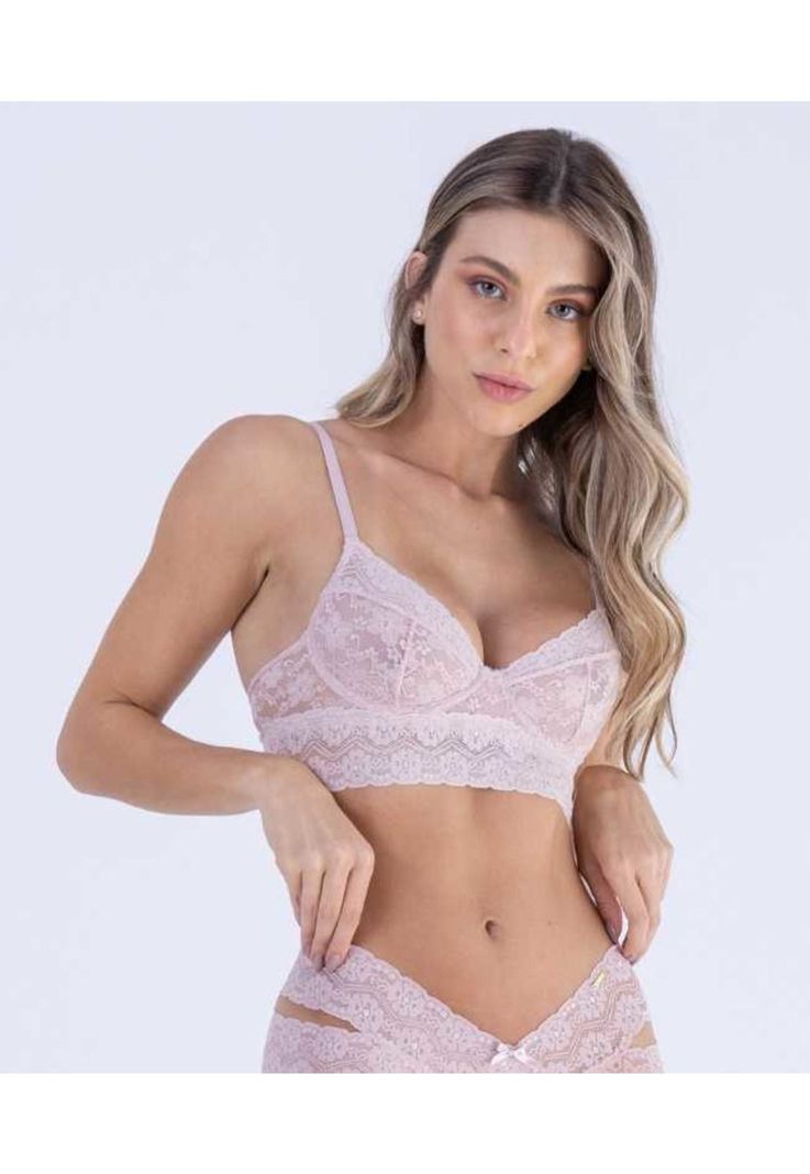 Top de encaje, sin copa y con aros Palo Rosa 2Rios-0