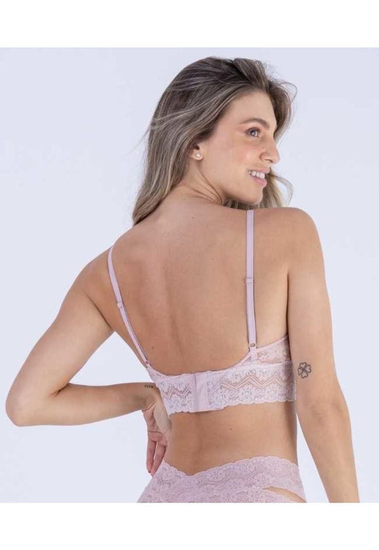 Top de encaje, sin copa y con aros Palo Rosa 2Rios-1