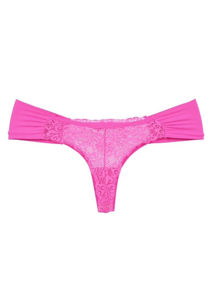 Colaless Lateral Drapeada Y Encaje Rosa 2Rios-0