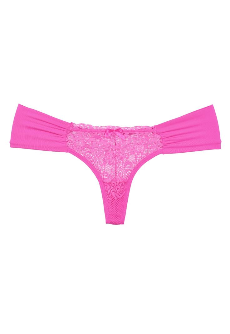 Colaless Lateral Drapeada Y Encaje Rosa 2Rios-1