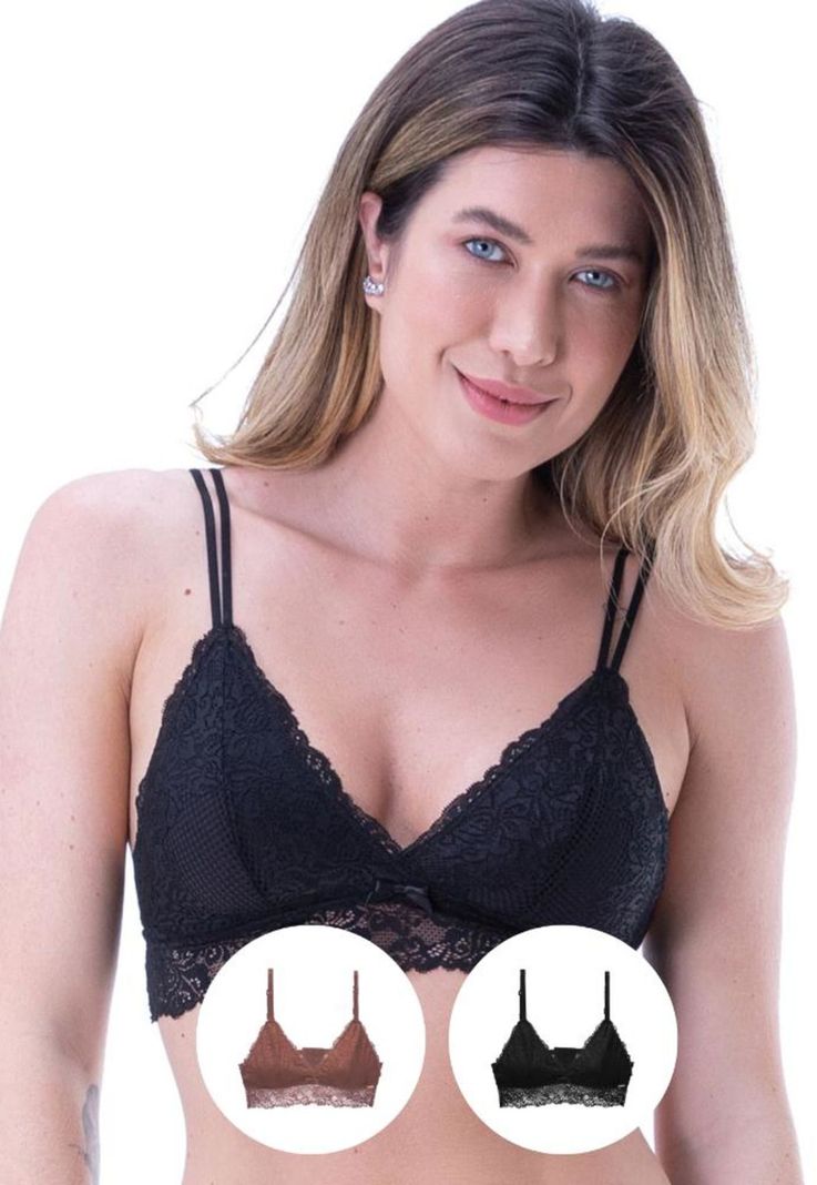 Pack de 2 Bralette Negro-Granate2Rios-0