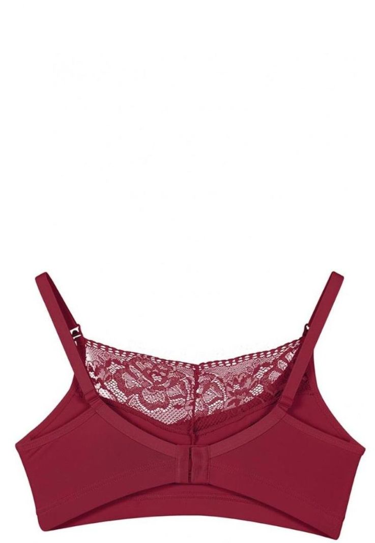Sosten Lactancia Semi Encaje Rojo 2Rios-2