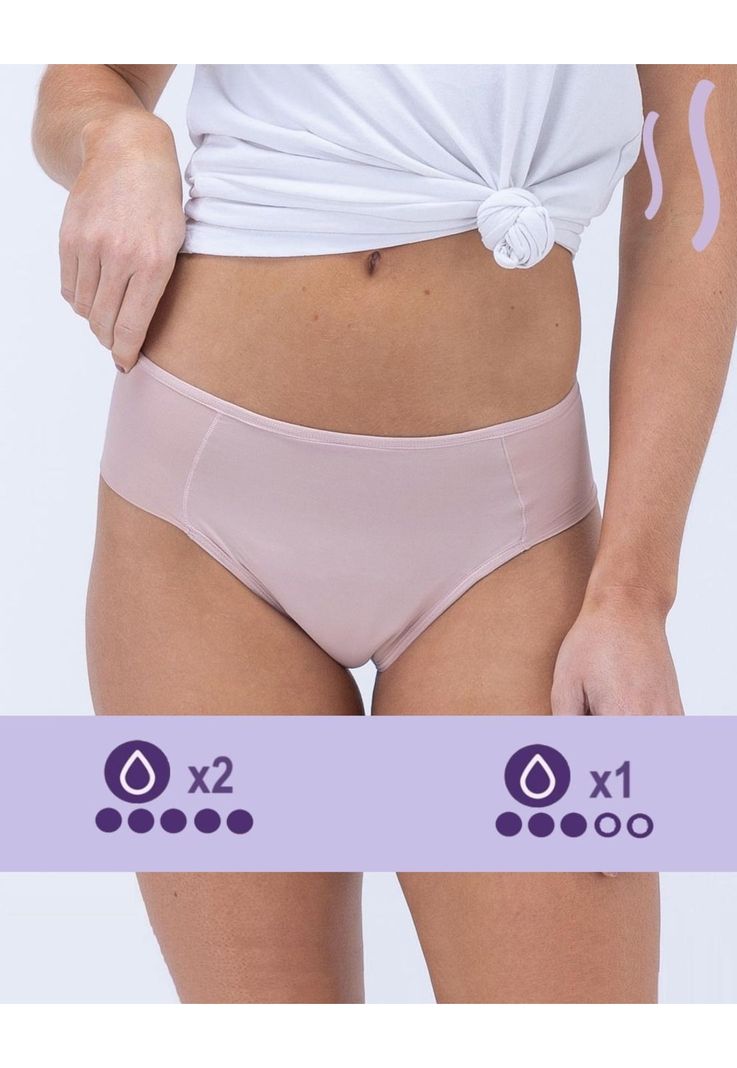 Pack 3 Calzones Menstruales Flujo Medio-Alto Palo Rosa-1