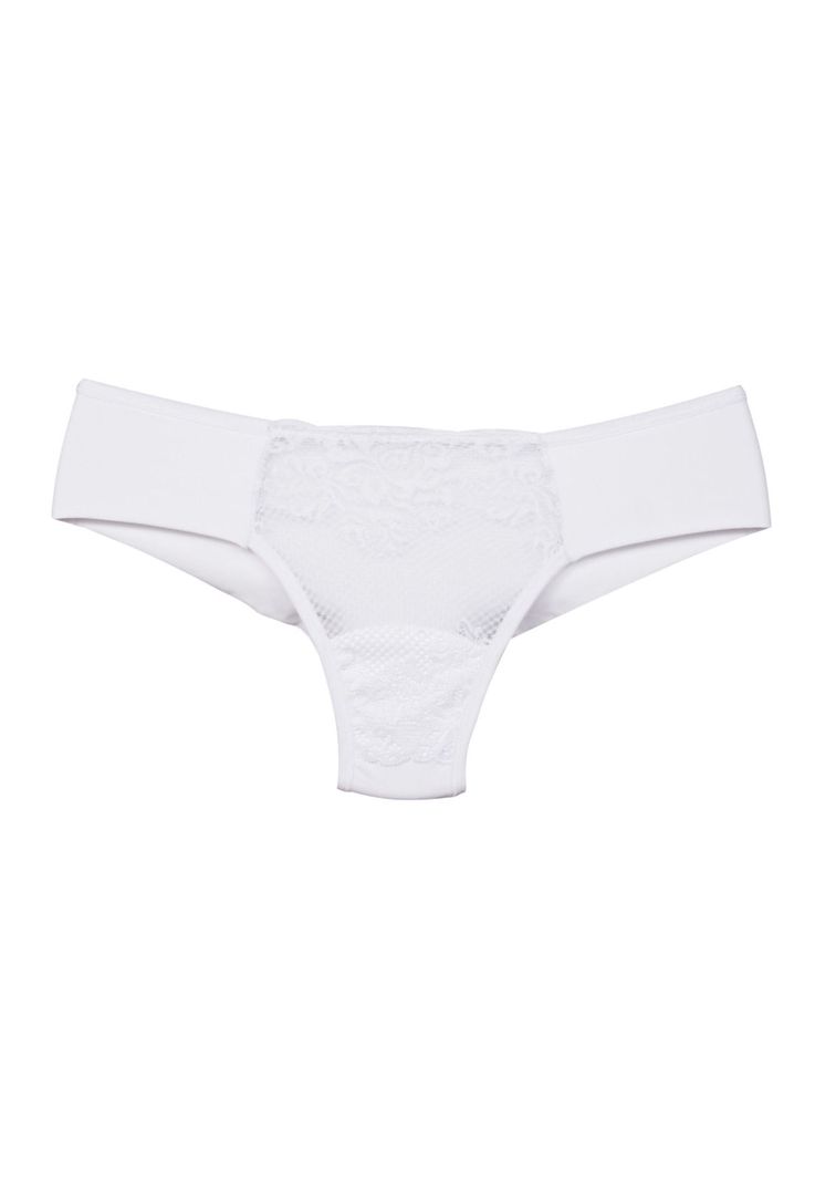 Calzón tanga sin marcas y encaje Blanco 2Rios-0