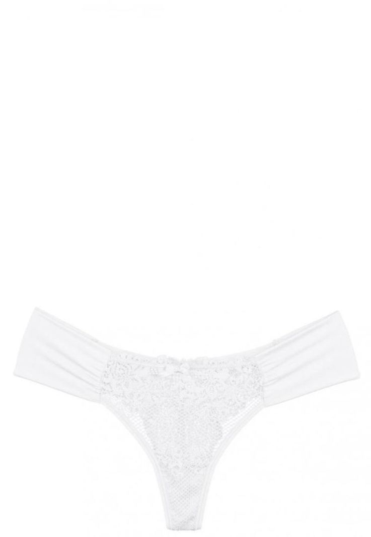 Colaless Lateral Drapeada Y Encaje Blanco 2Rios-1