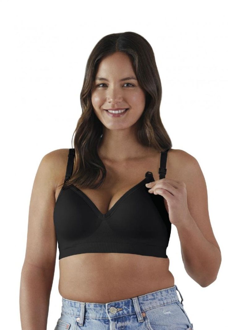 Sostén De Lactancia Plunge Negro Bravado Designs-0