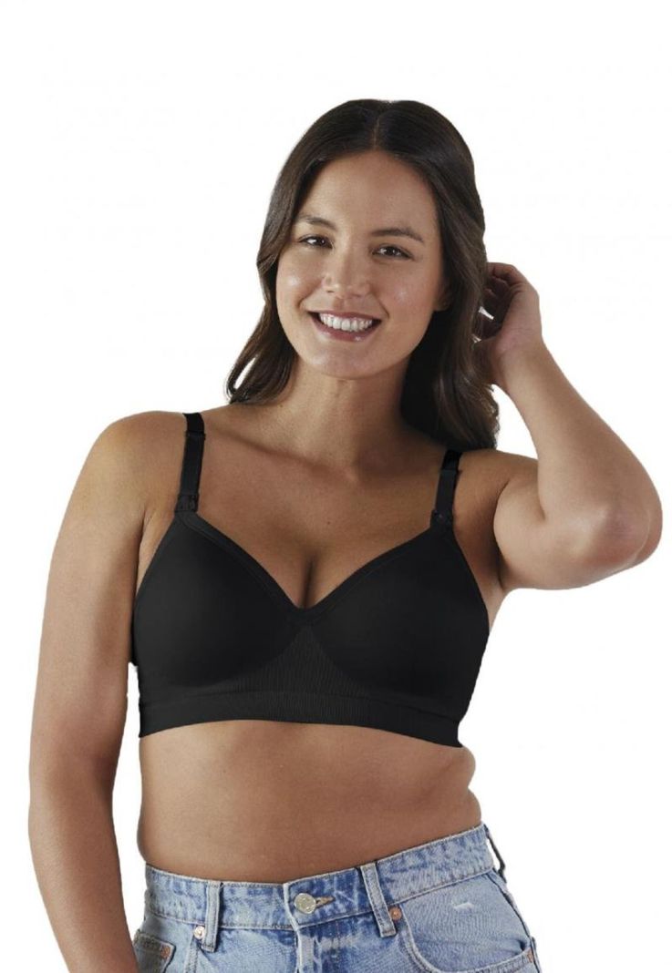 Sostén De Lactancia Plunge Negro Bravado Designs-2