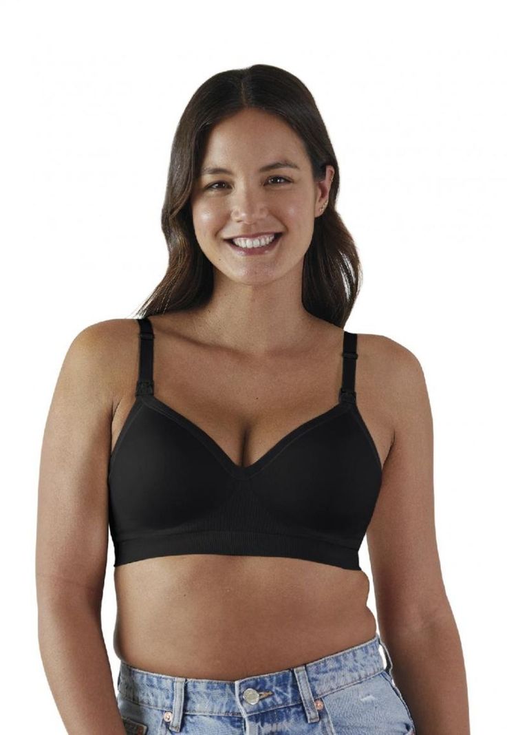 Sostén De Lactancia Plunge Negro Bravado Designs-3