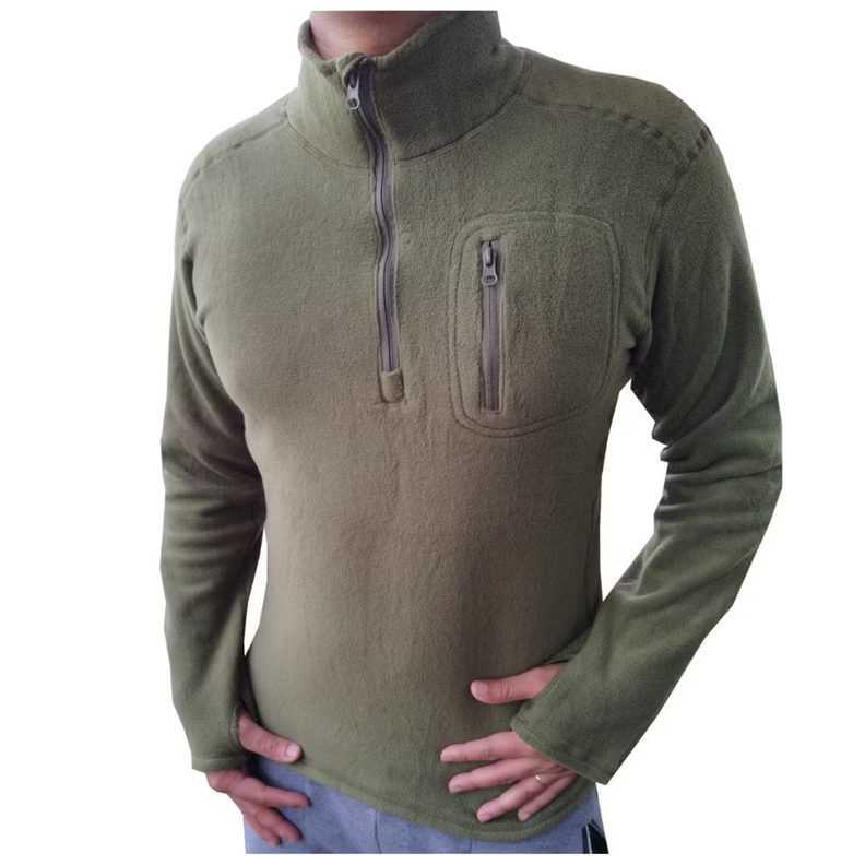Poleron Polar Hombre Abrigo Invierno verde-0