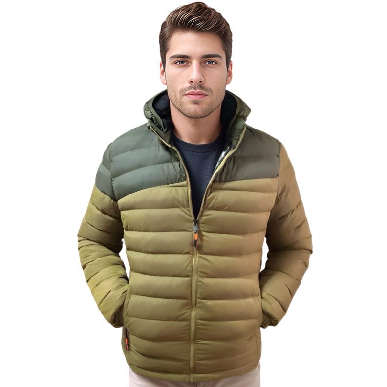 Parka Hombre Termica Impermeable Chaqueta Superior Arena-0