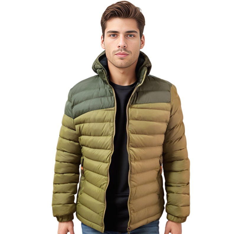 Parka Hombre Termica Impermeable Chaqueta Superior Arena-3