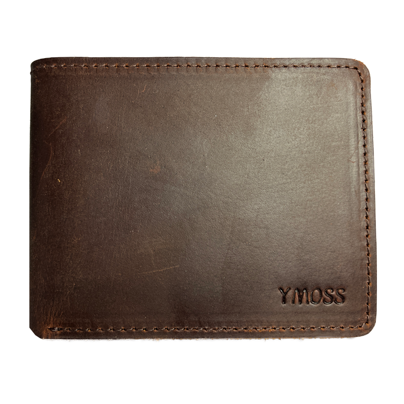 Billetera Cartera de Cuero de Hombre Horse Oscuro RFID-0