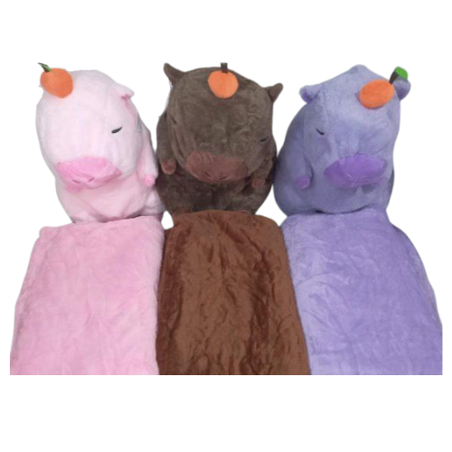 Manta Suave con Peluche de Capibara -0