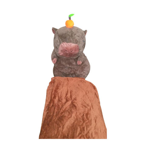Manta Suave con Peluche de Capibara -1