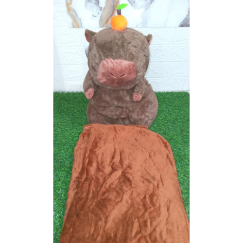Manta Suave con Peluche de Capibara -3