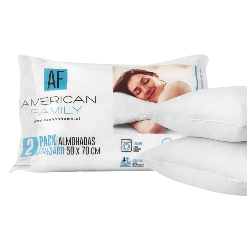 Almohadas Cannon set De 2 American Family 50x70 Cm-1