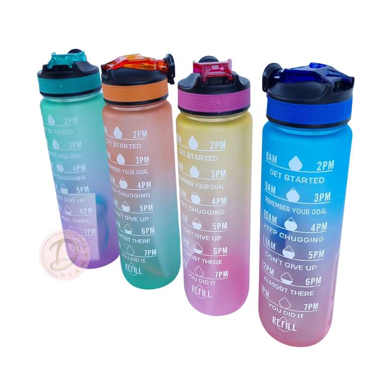 Botella De Agua Motivacional 1000ml-0
