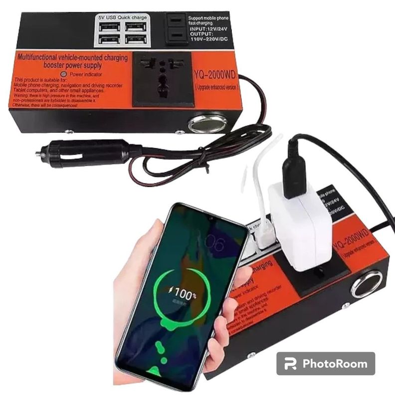 Inversor corriente autos convertidor 1500w 1224v 110220v-2