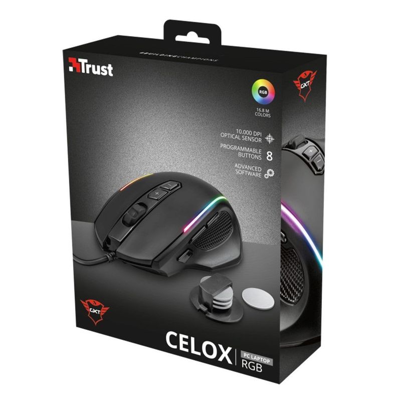 MOUSE GAMING GXT 165 CELOX RGB 10.000 DPI Trust-4
