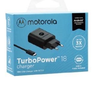 Cargador de pared Turbo Power 18w MOTOROLA con Cable USB a C-0