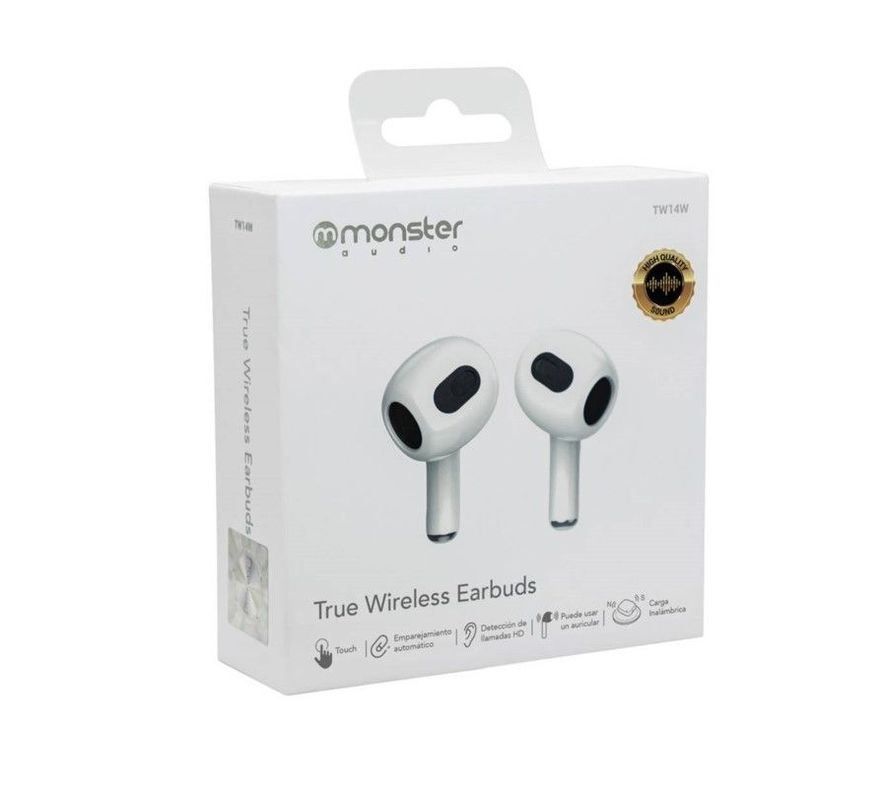 Audifono True Wireless Blanco MONSTER TW14W-2