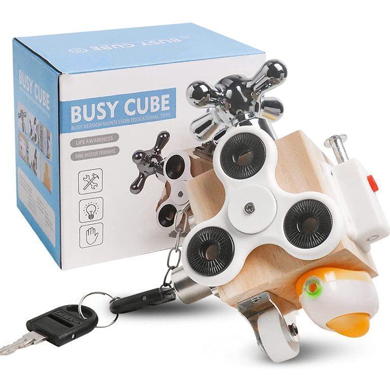 CUBO PUZZLE DE JUGUETE MONTESSORI SENSORIAL LLAVE-4