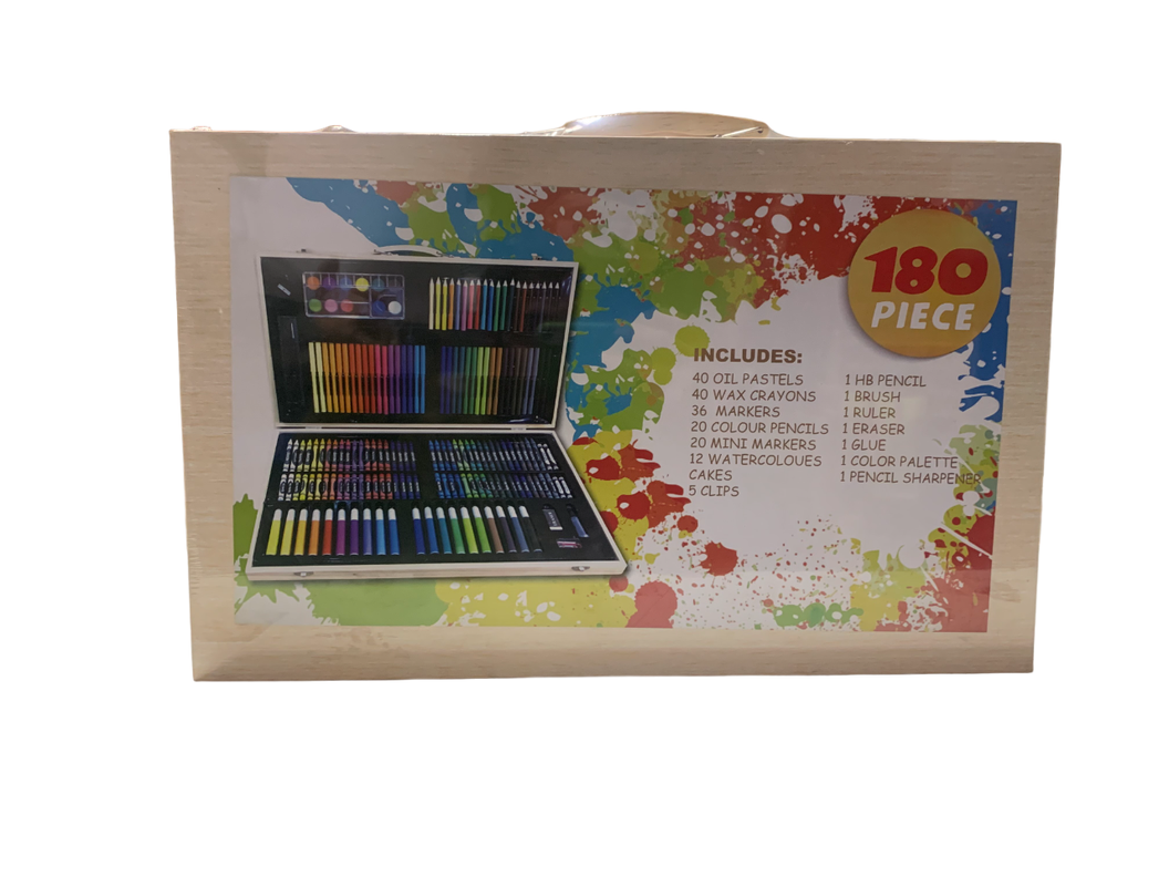 SET DE ARTE 180 PIEZAS LÁPICES PARA COLOREAR-0