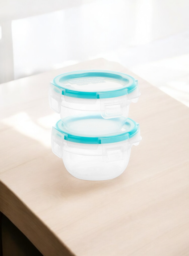 Set de 2 contenedores redondos de plástico Total Solution Plastic Snapware 284 ml-1