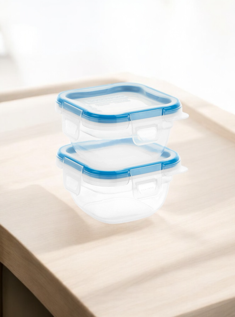Set de 2 contenedores cuadrados de plástico Total Solution Plastic Snapware 317 ml-1