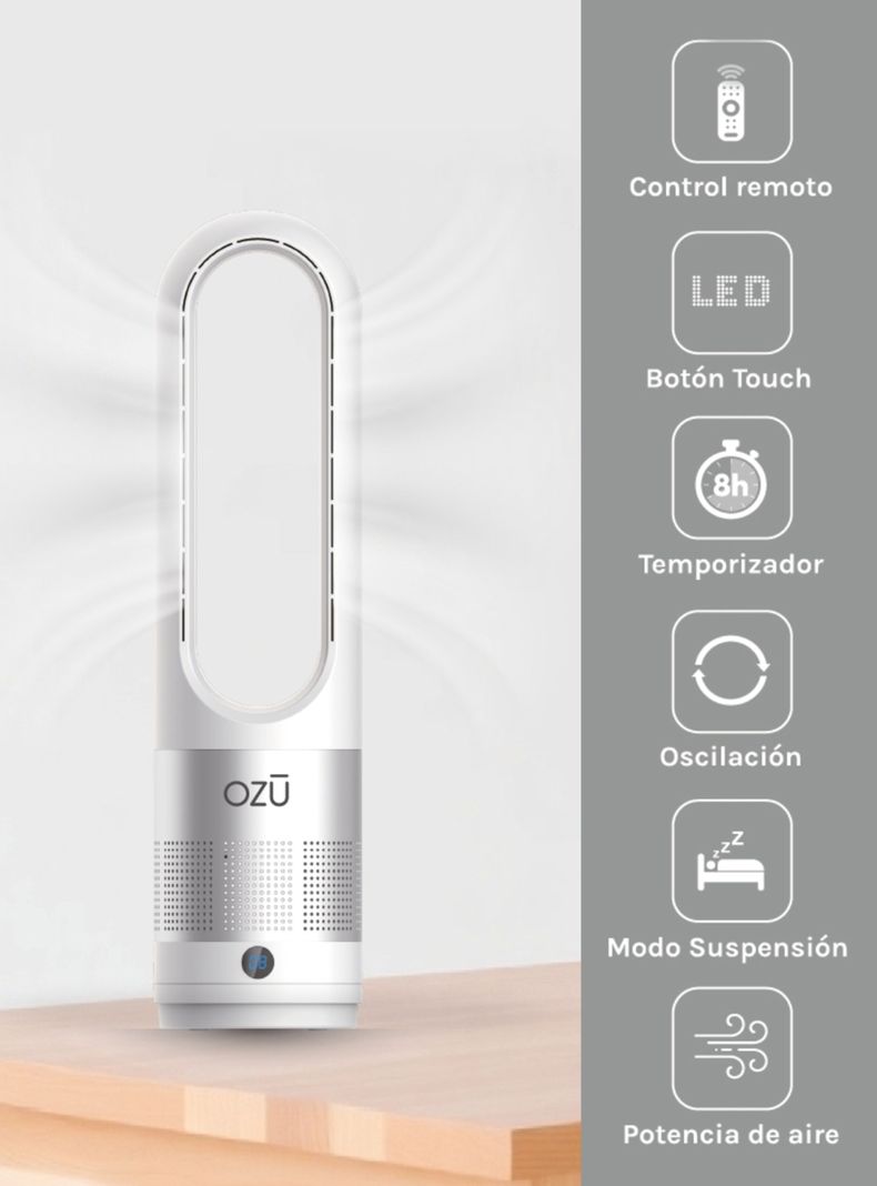 Ventilador torre Ozu sin aspas 22"-2