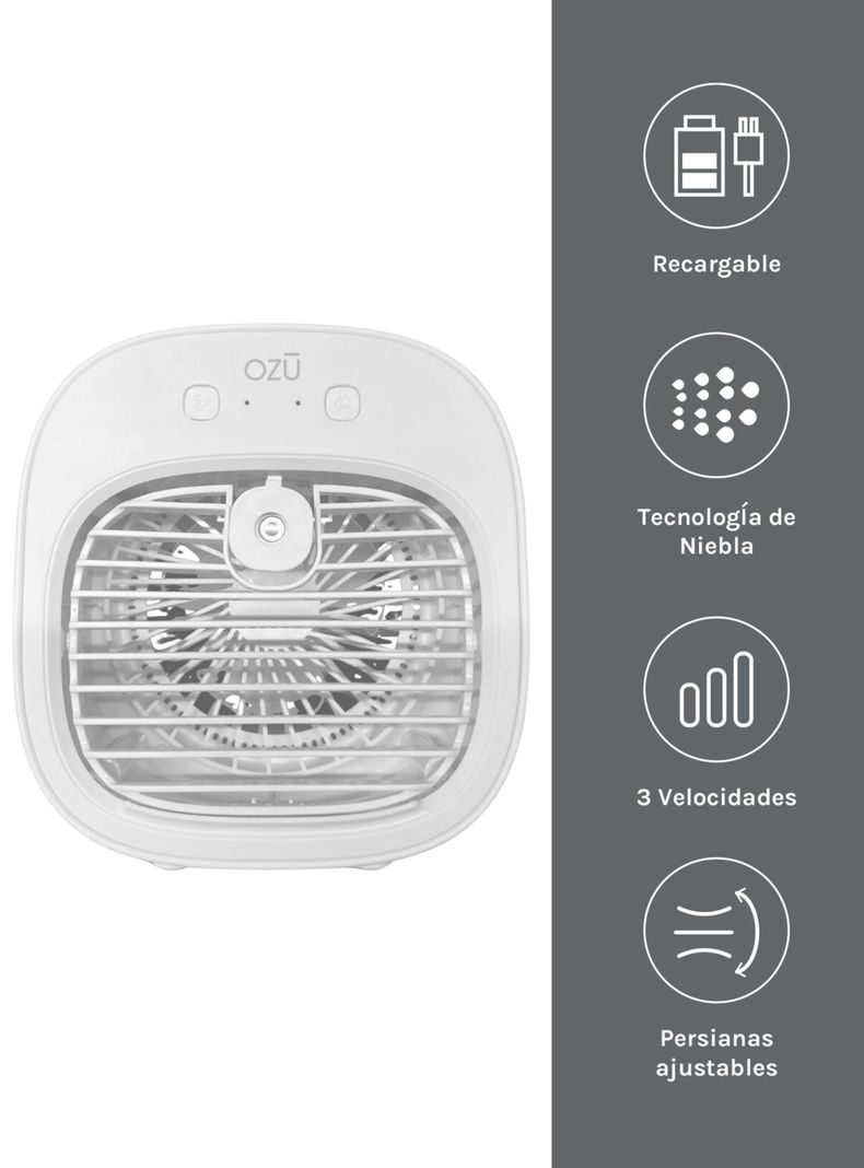 Ventilador enfriador de aire Ozu con niebla-1