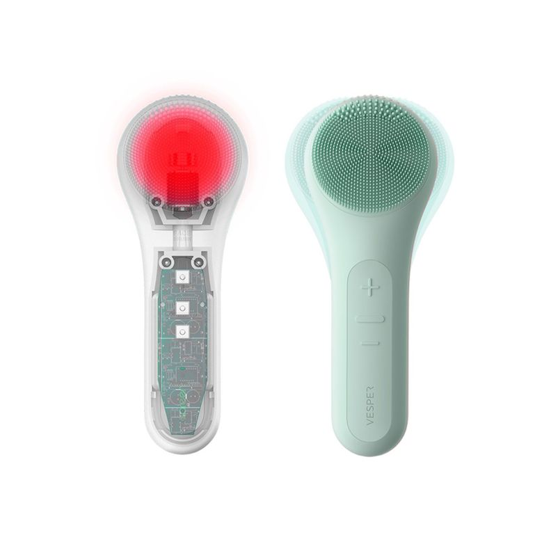 Cepillo de limpieza facial sónico con calor Verde FV-012 Vesper-2