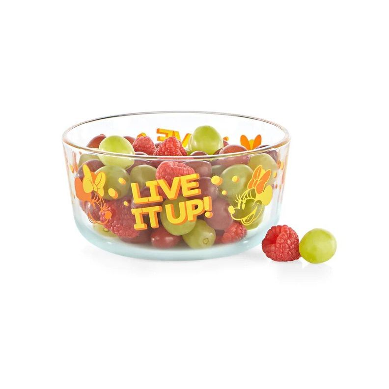 Set 2 fuentes Disney Minnie De Vidrio Con Tapa 950 ml Pyrex-2